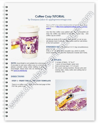 Coffee Cozy  - Printable Tutorial PDF