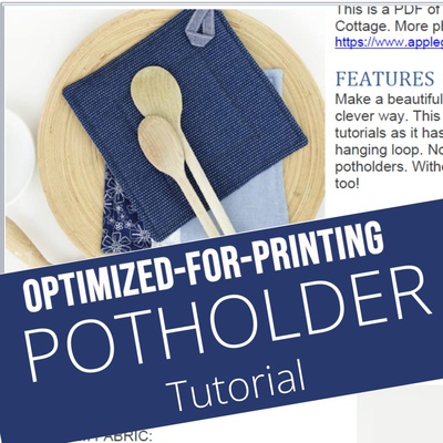 Easy POTHOLDER - Printable Tutorial PDF