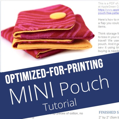 MINI Pouch - Printable Tutorial PDF