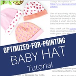 Baby Hat - Printable Tutorial PDF