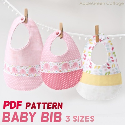 Baby Bib Pattern In 3 Sizes