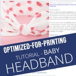 Diy Baby Headband - Printable Tutorial PDF