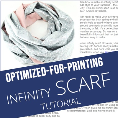 Infinity SCARF - Printable Tutorial PDF