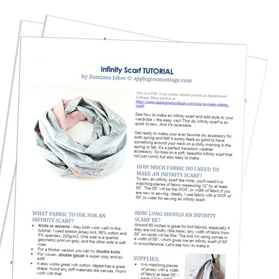 Infinity SCARF - Printable Tutorial PDF