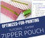 Center Zipper Pouch - Printable Tutorial PDF