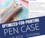 PEN CASE With Elastic - Printable Tutorial PDF